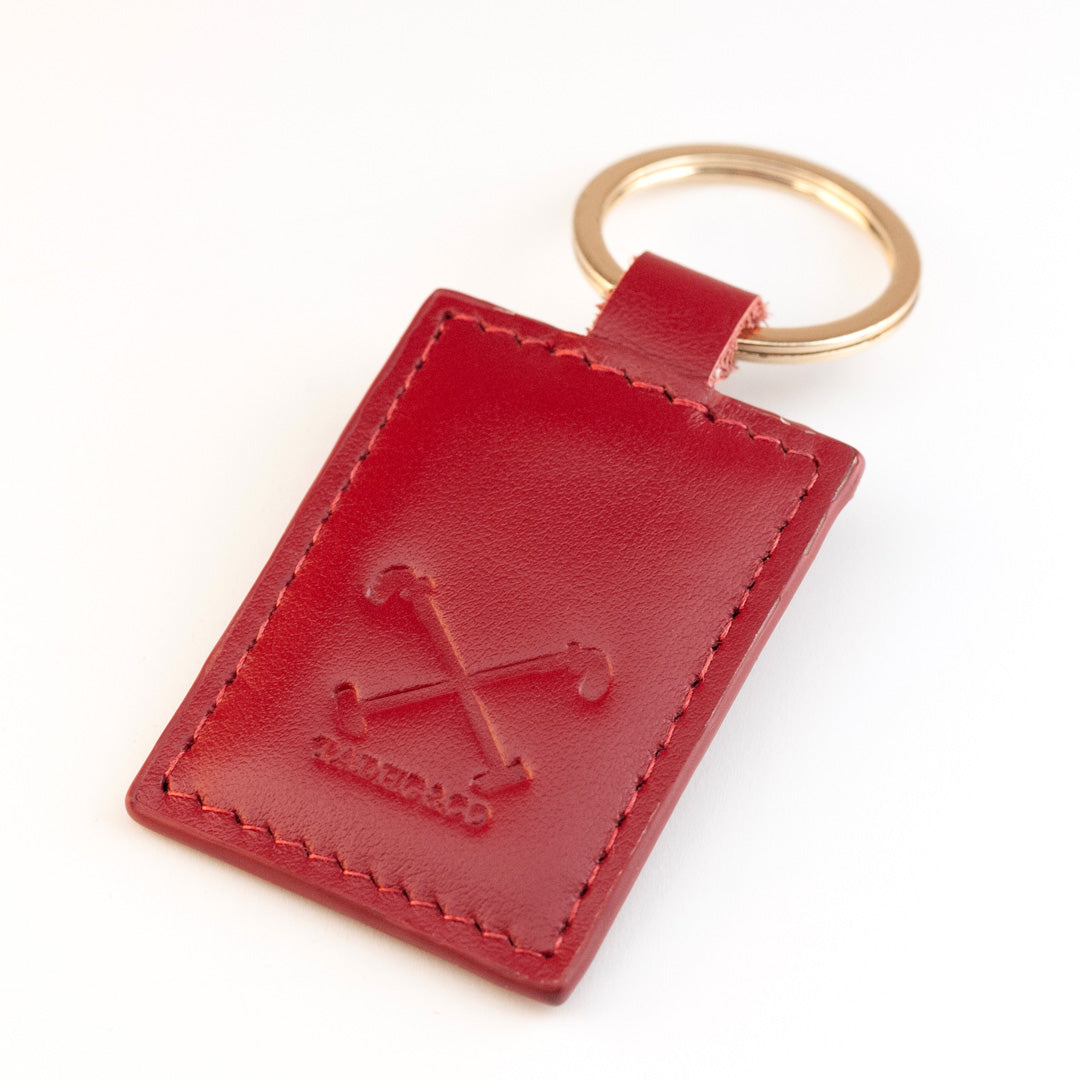 Cricket Ball Red Key Ring