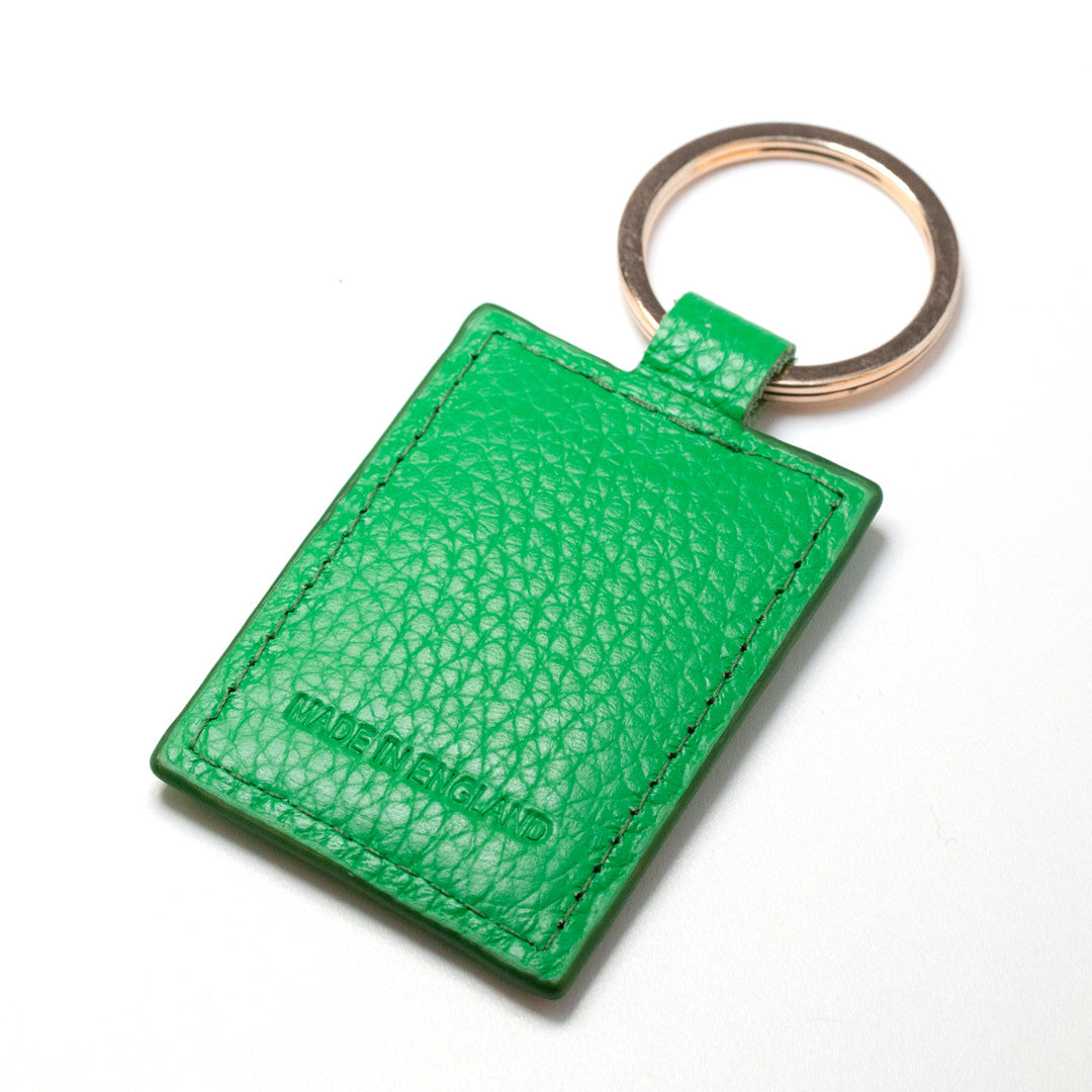 Green Pebble Grain Key Ring