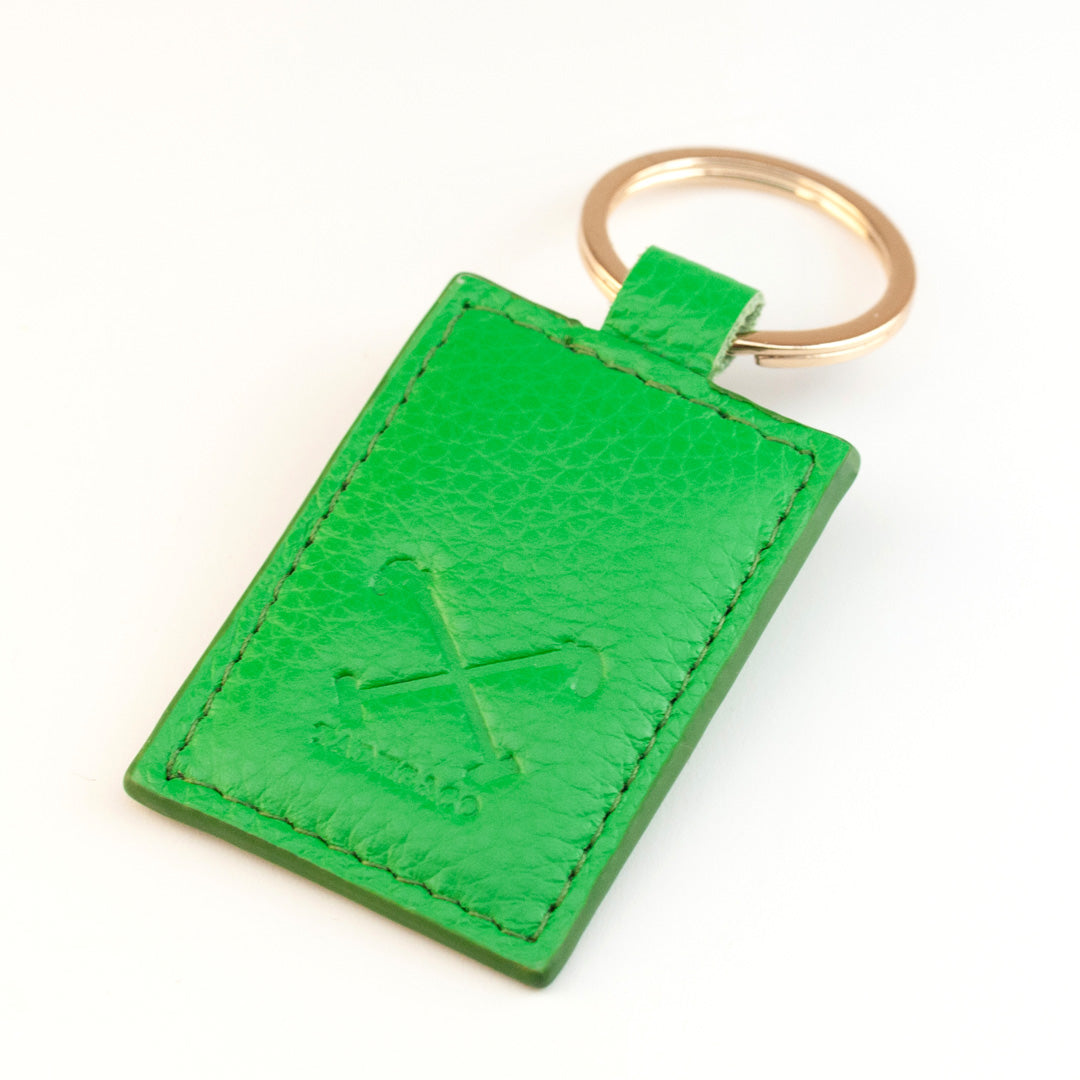 Green Pebble Grain Key Ring