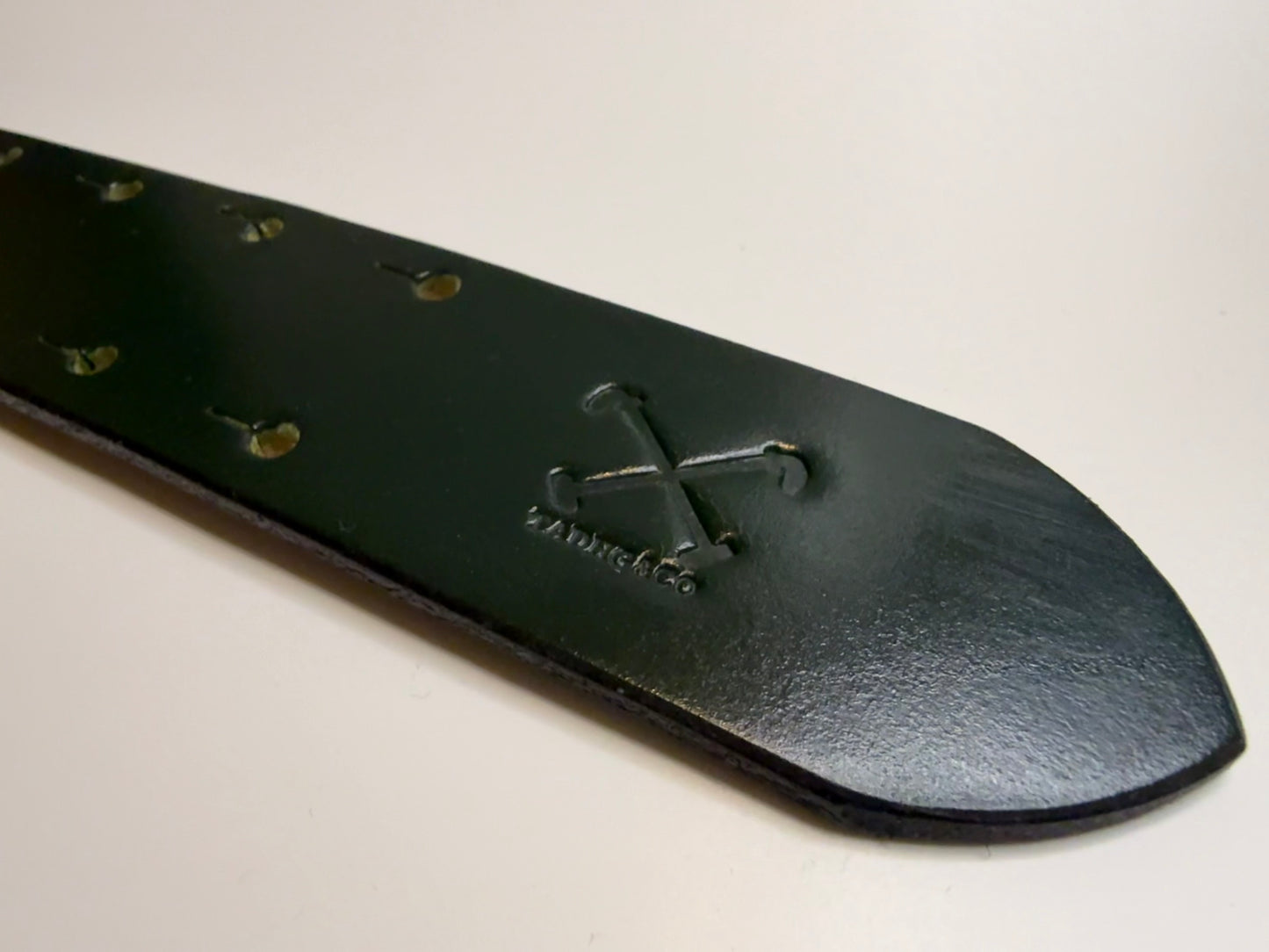 Dark Green British Bridle Leather Belt