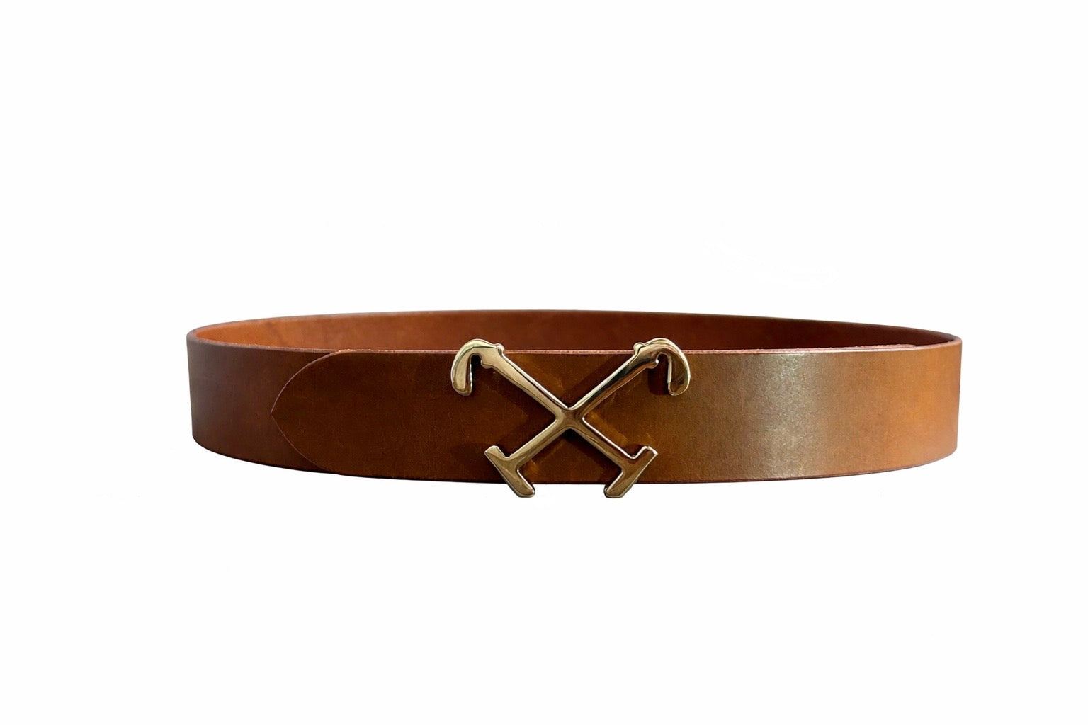 Tadhg & Co tan top grain Italian leather interchangeable belt - handmade in the UK.