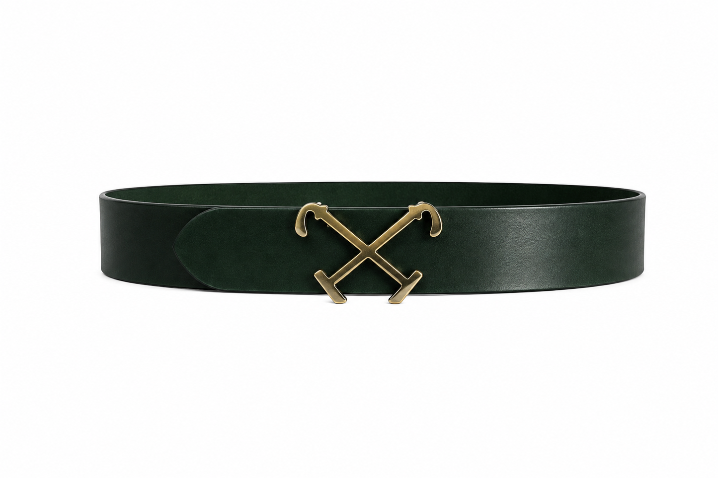 Dark Green British Bridle Leather Belt