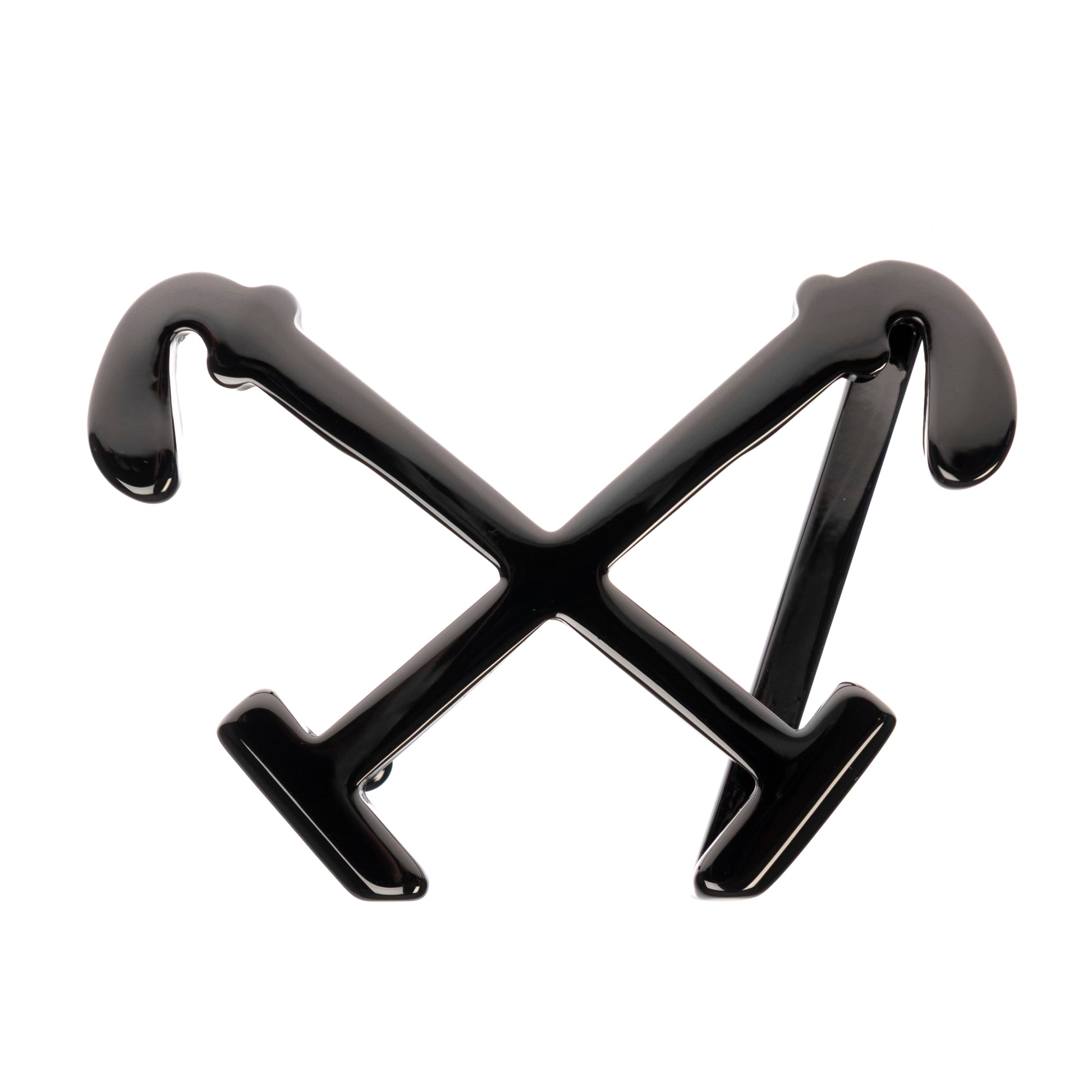 Tadhg & Co. Signature Buckle in gunmetal – front view, Italian-made hardware