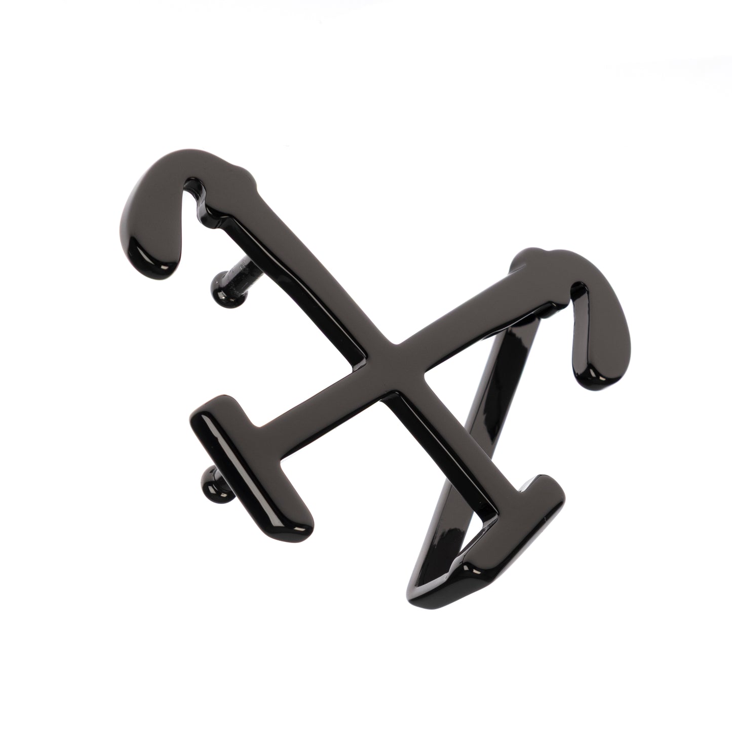 Tadhg & Co. gunmetal belt buckle – side profile showing depth and finish